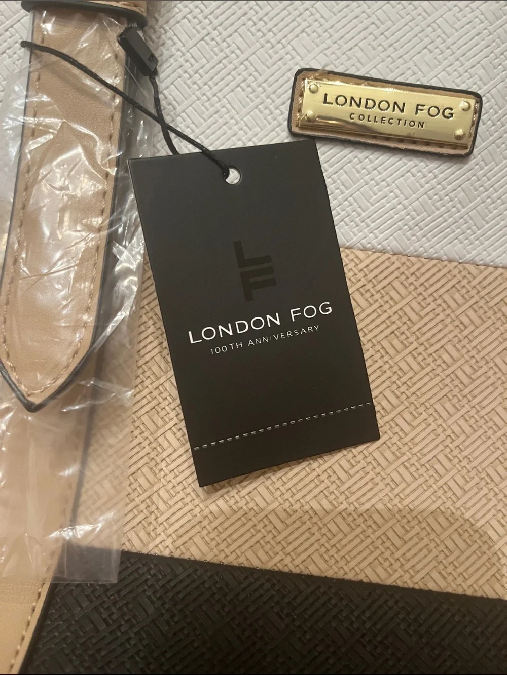 London Fog structured tote